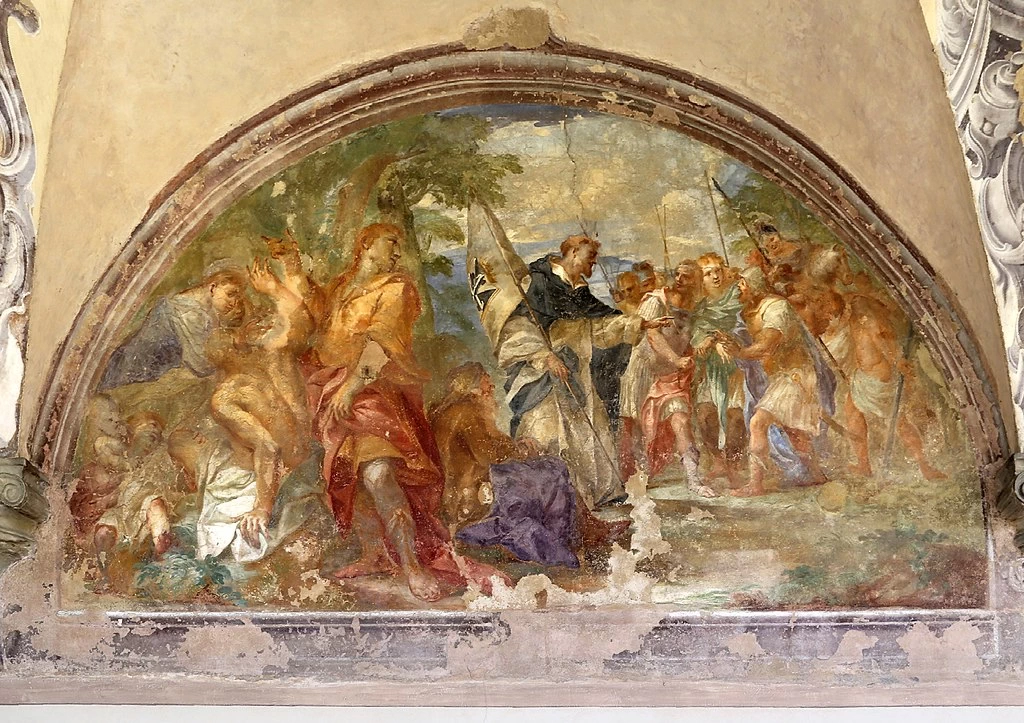 Chiostro di San Domenico, San Marco, Venezia - san Domenico predice a un eretico la sua conversione